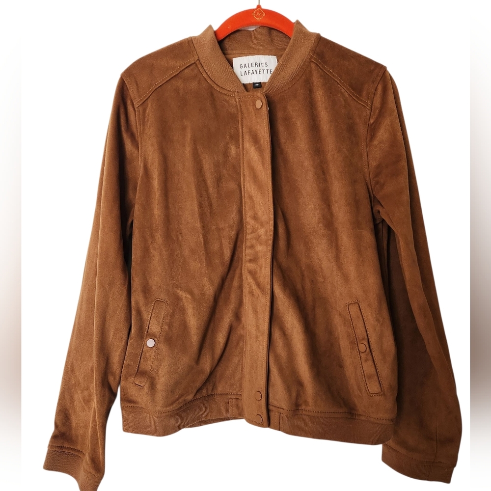 Galeries Lafayette Women's Brown Bomber Jacket 42
